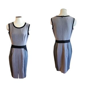 Nine West Women's Color Block Gray and Black Sheath Style Dress Size 6